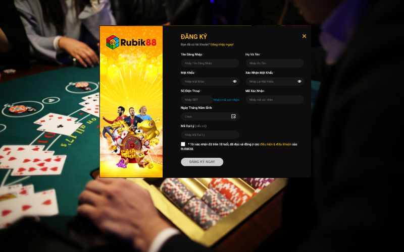 Hướng dẫn đăng ký tham gia sảnh game casino Rubik88